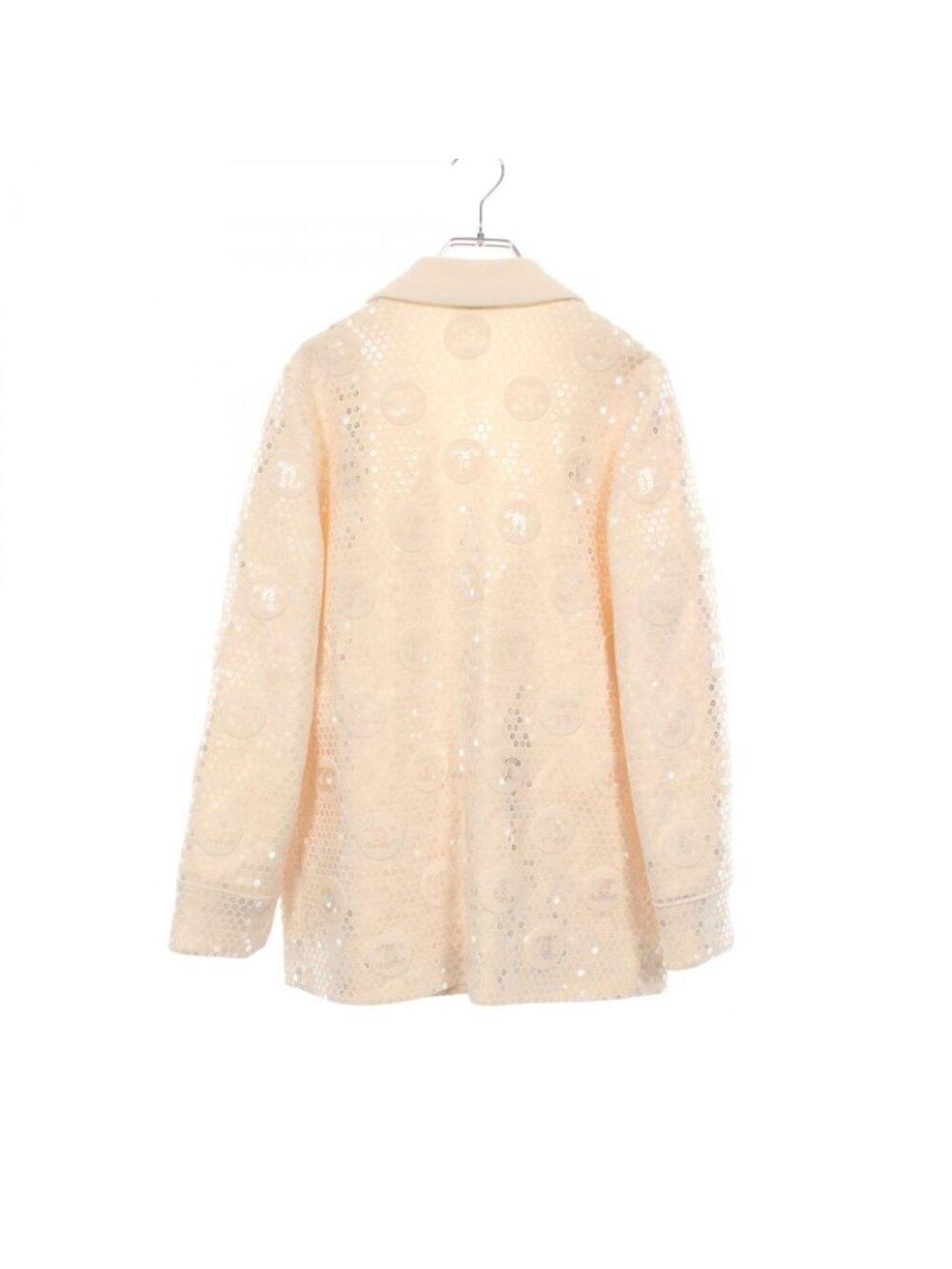 Chanel Tailored Jacket CC Logo Sequin Wool - Picture 2 of 9
